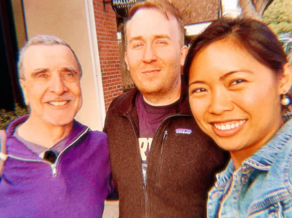 Brandon PT Davis with Gretchen and scenic designer Tom Buderwitz in Santa Monica
