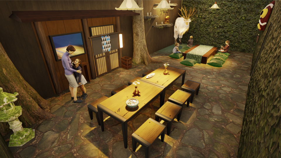 Princess Mononoke rendering from the themed side room concept.