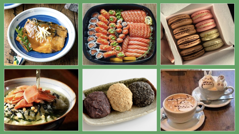 Food research references used to build the themed menu.