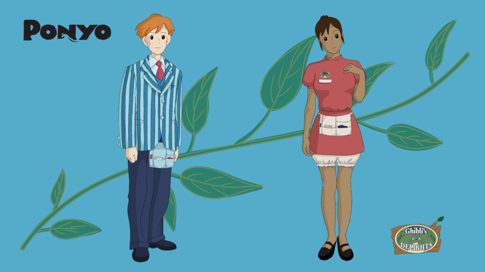 Ponyo menu or collateral design image.