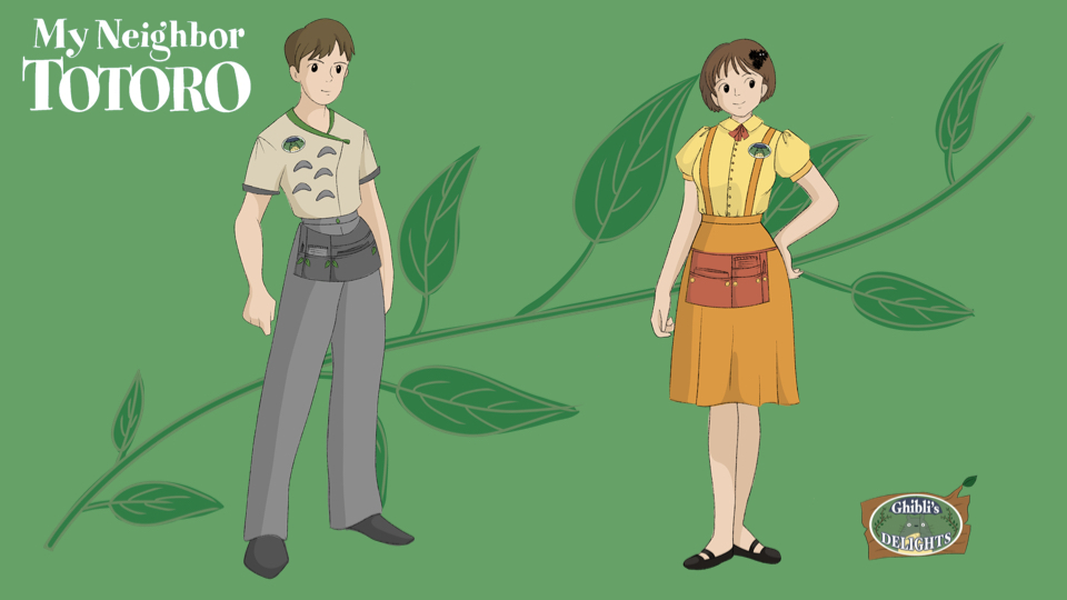 Themed uniform design for the Totoro room.