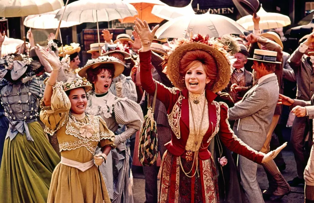 Film image associated with the late-1960s musical boom and the scale of Hollywood studio production.