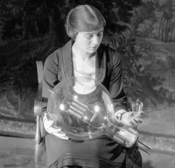 Archival image associated with Maude Adams's theatre innovation and lighting research legacy.