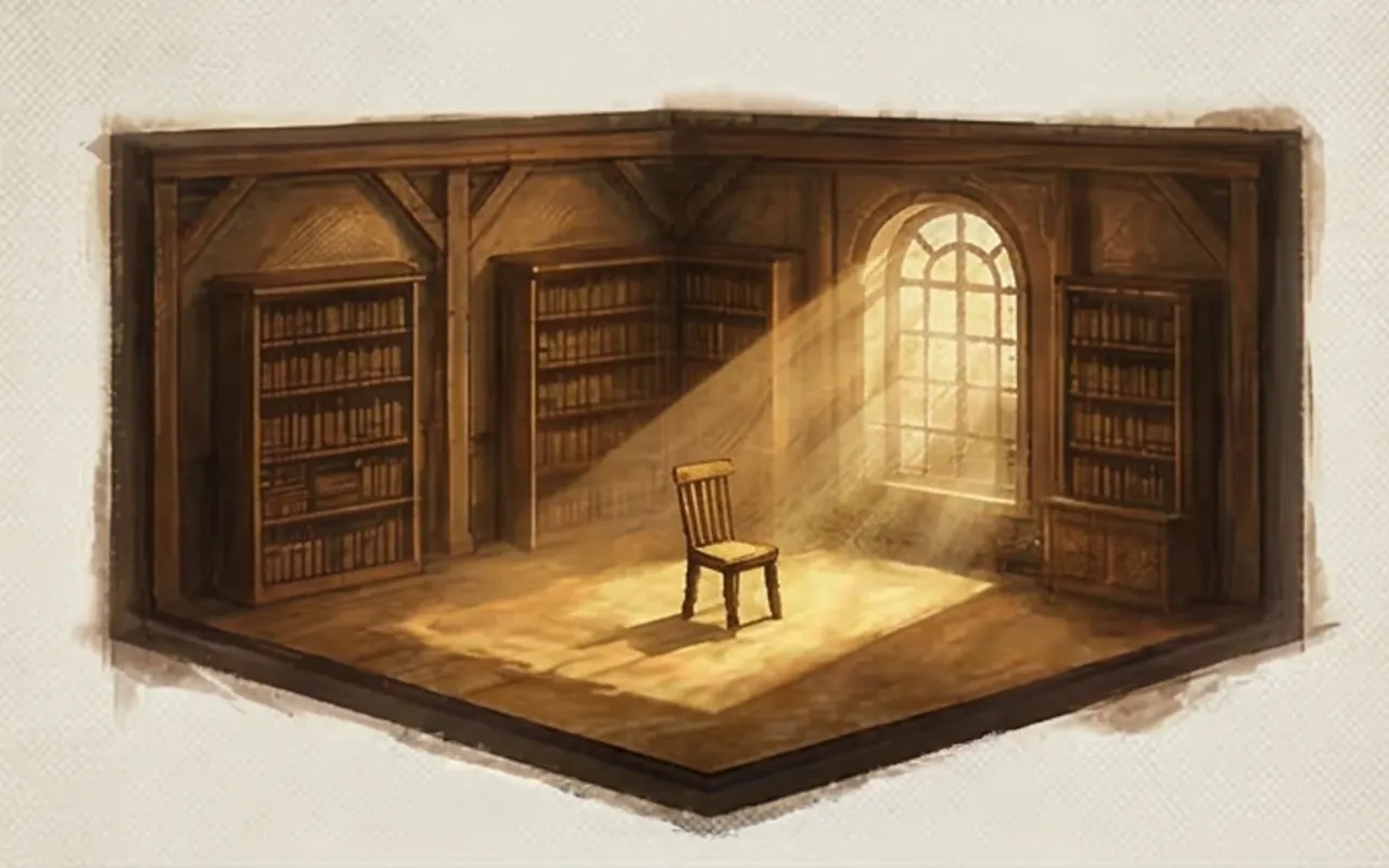 Infographic illustrating story-first priorities in scenic rendering.