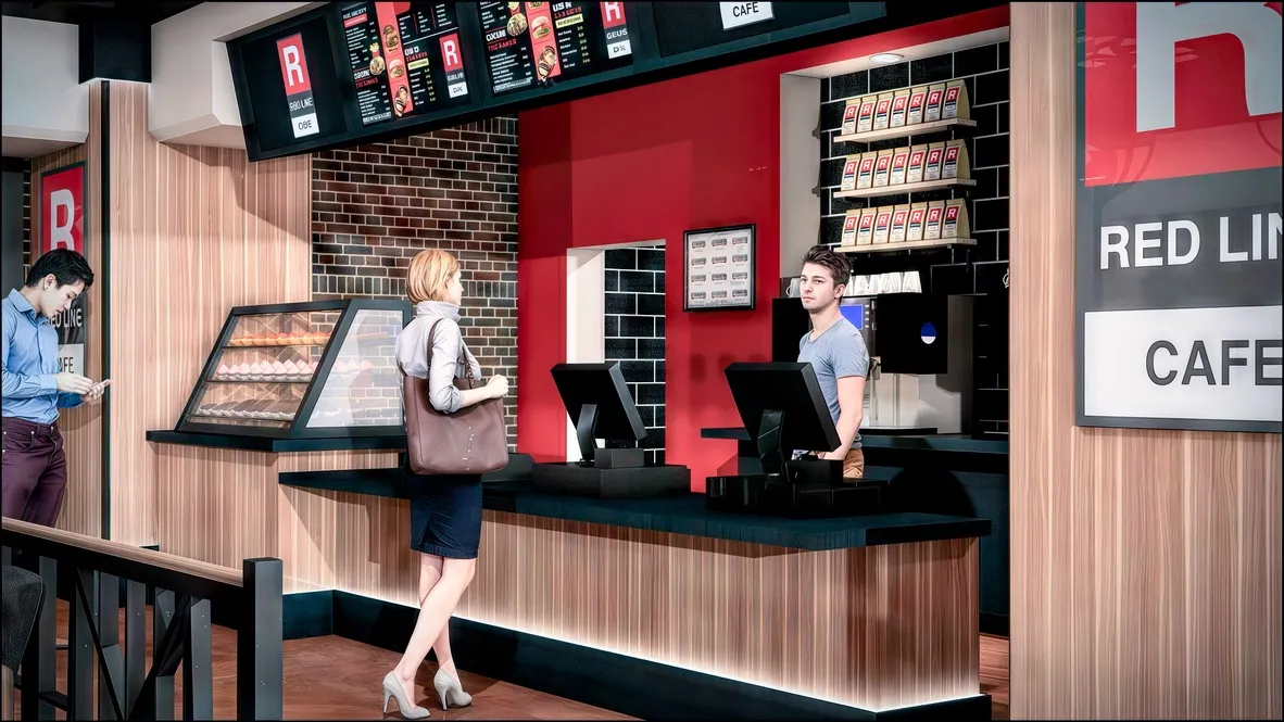 Red Line Cafe experiential design preview image