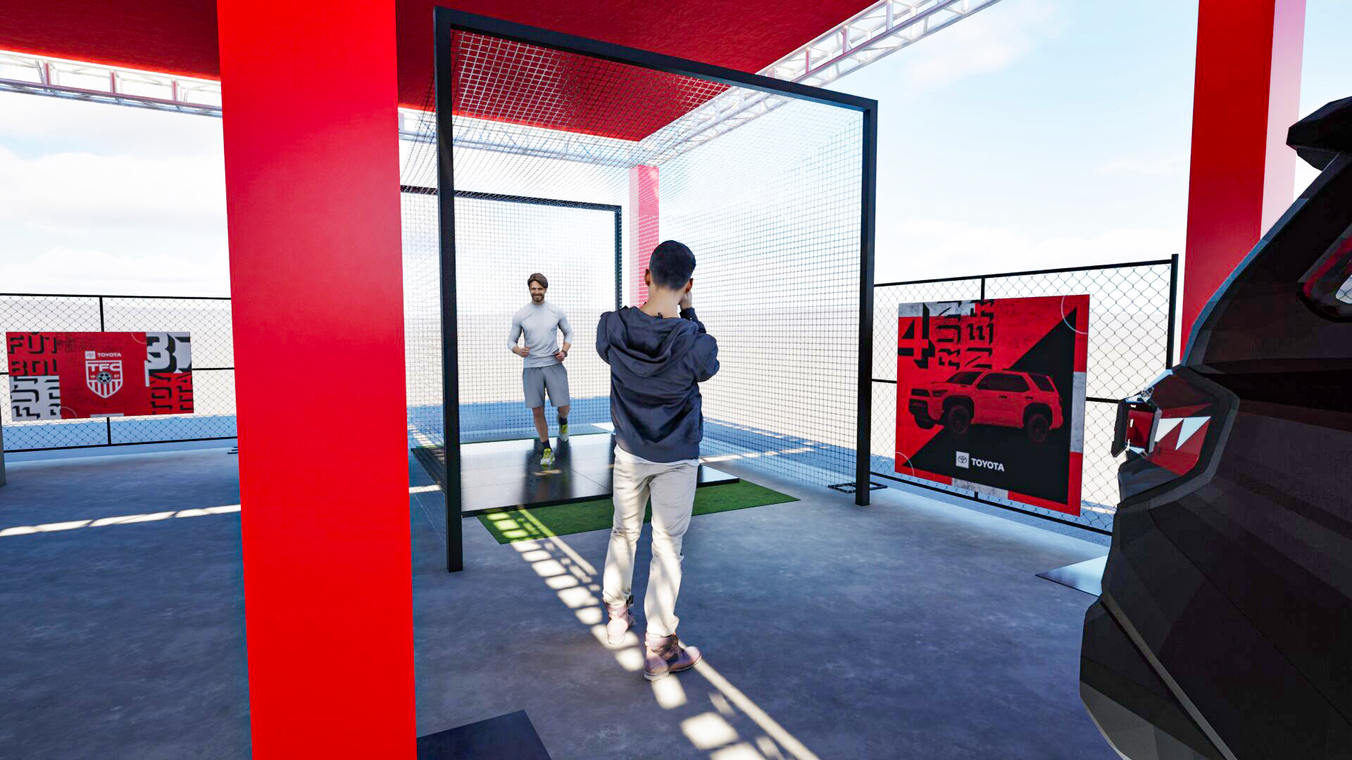 Toyota  Gold Cup Activation scenic design by Brandon PT Davis