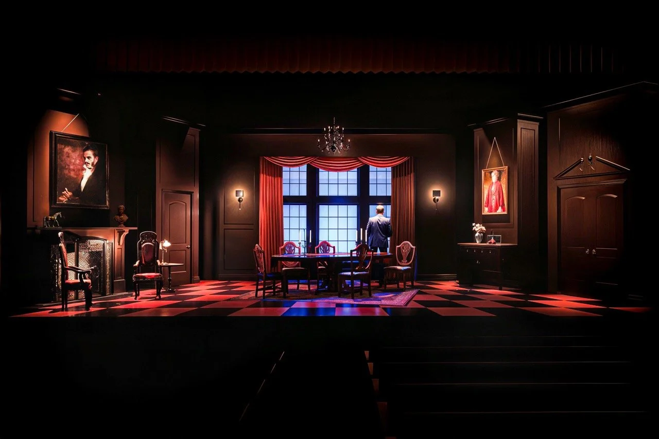 Scenic rendering for An Inspector Calls at Okoboji Summer Theatre. View 1.