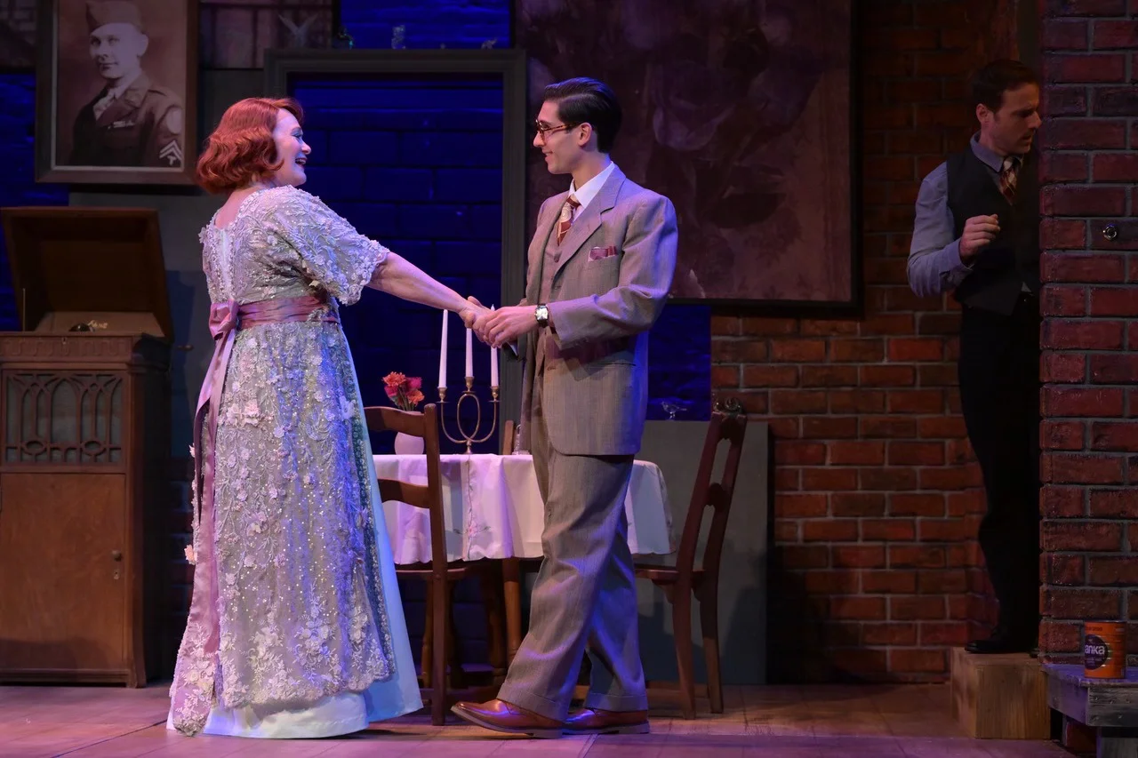 Full-stage composition showing layered depth in The Glass Menagerie at Maples Repertory Theatre, scenic design by Brandon PT Davis.