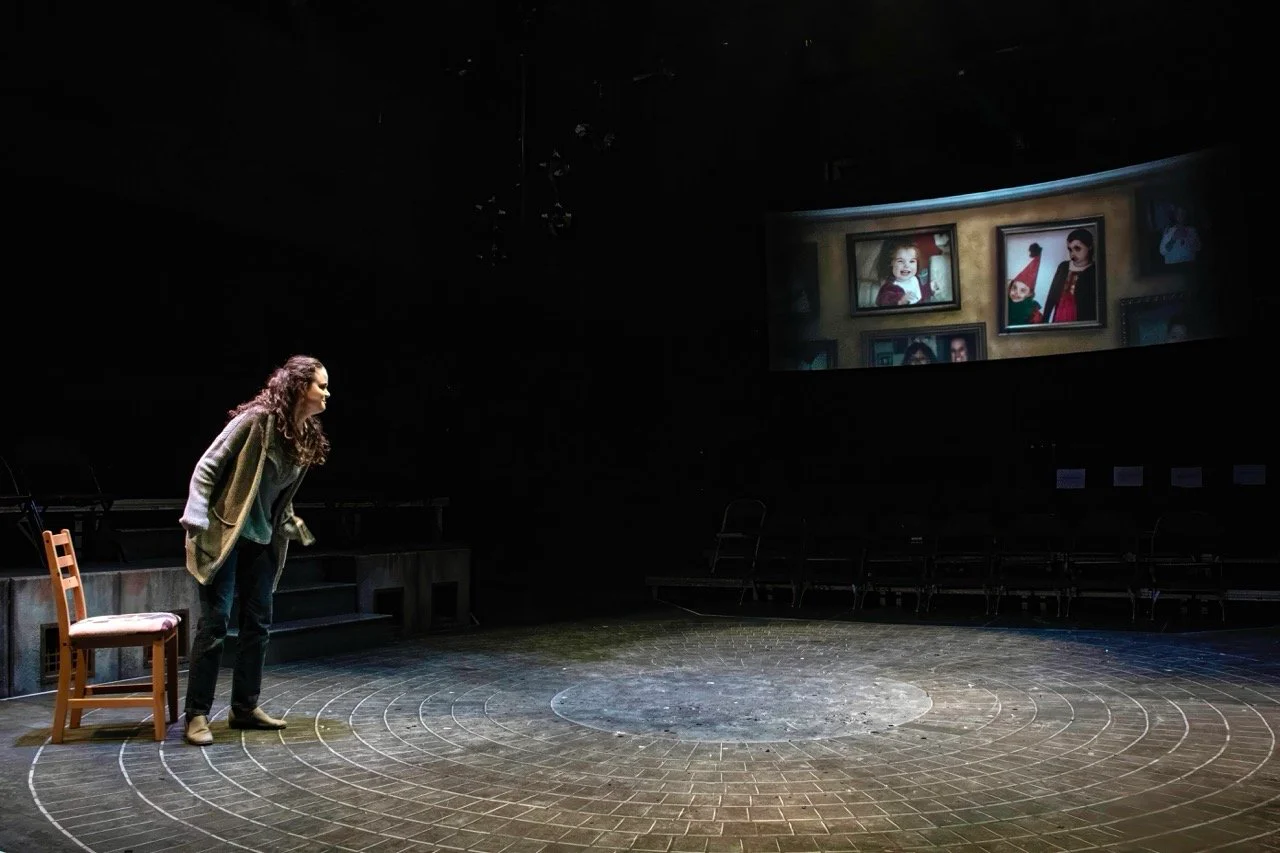 Production still from Parliament Square highlighting symbolic decay and empty public space, scenic design by Brandon PT Davis.