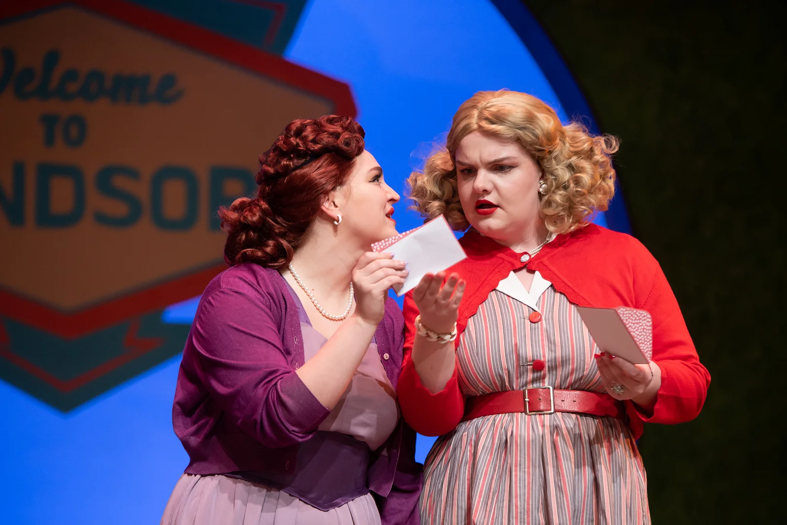 Performance image from The Merry Wives of Windsor with actors moving through the public playing space, scenic design by Brandon PT Davis.