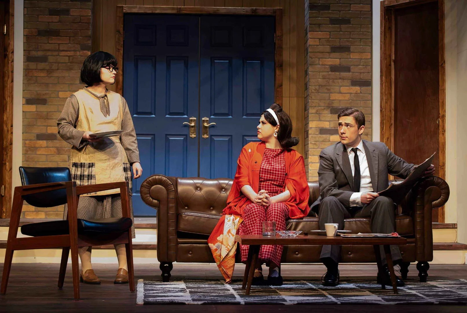 Final production image from Boeing, Boeing showing the complete scenic environment, scenic design by Brandon PT Davis.