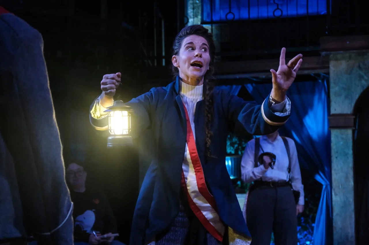 Stage image from All's Well That Ends Well at New Swan Theatre Festival, scenic design by Brandon PT Davis.