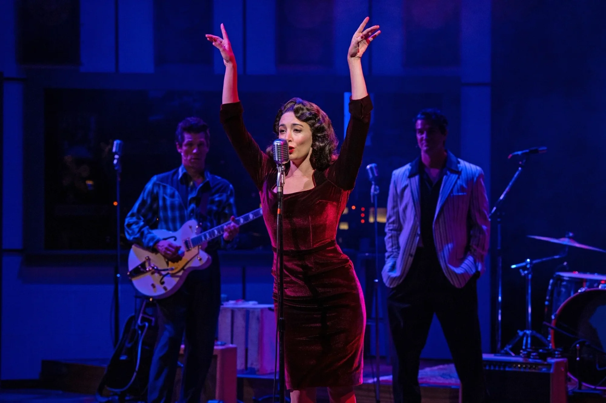 Scene work on the vintage studio interior built for Million Dollar Quartet, scenic design by Brandon PT Davis.