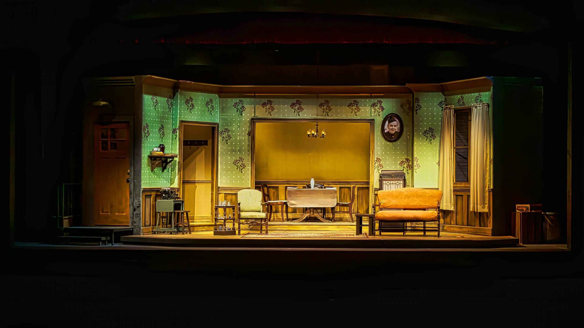 Final production image from the 2011 Glass Menagerie showing the full scenic environment, scenic design by Brandon PT Davis.