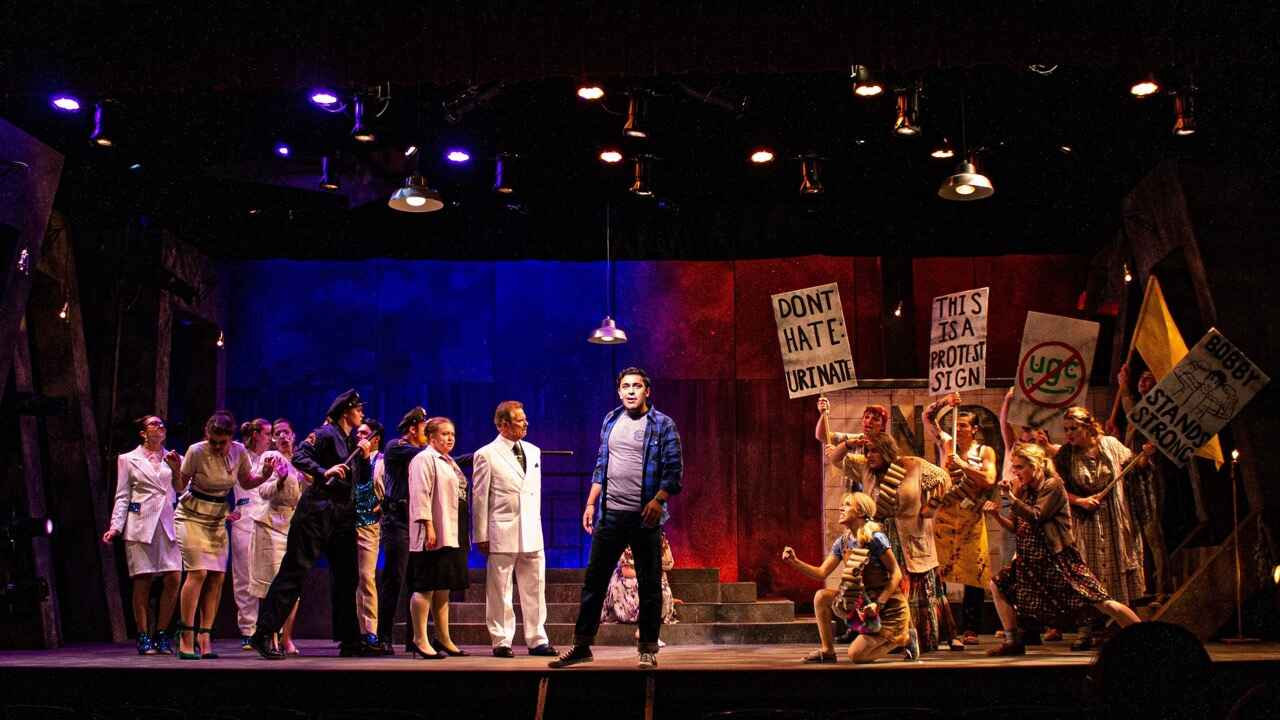 Urinetown scenic design project cover image