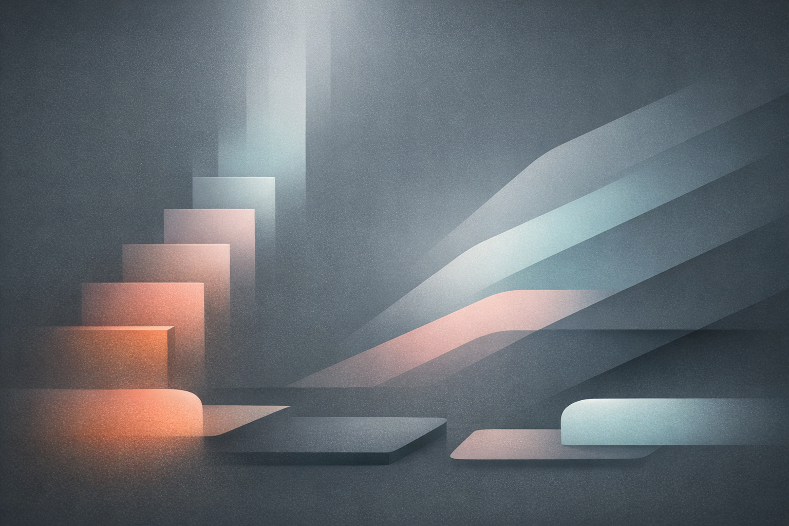 Abstract artwork suggesting setup flow and local tooling